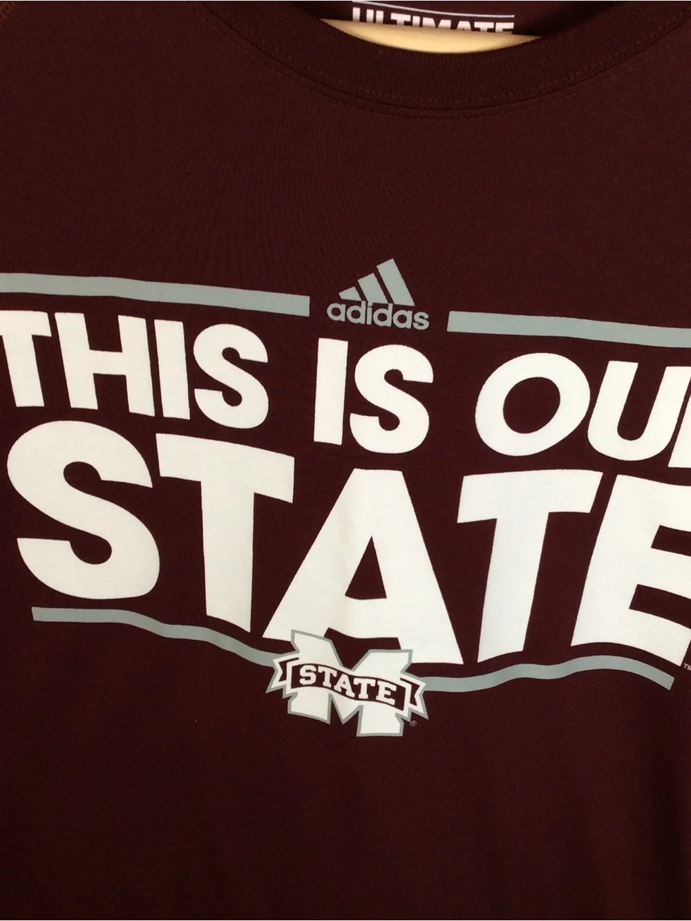 adidas Maroon Men's 'This Is Our State' Graphic Tee